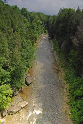 looking down into the gorge