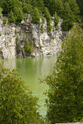 the quarry from above