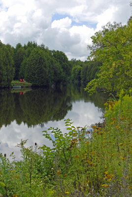 the river beside the quarry