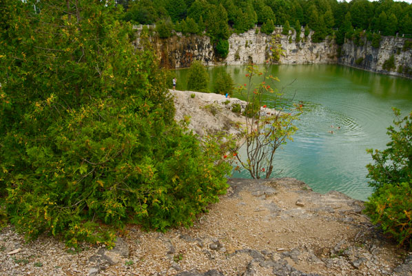 swimmers in the quarry