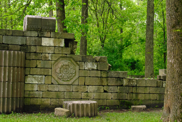 remnants of a stone wall